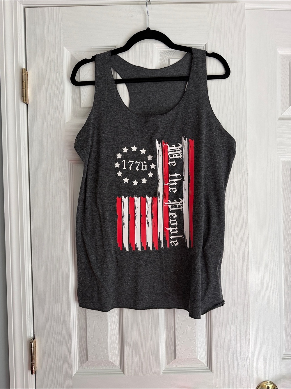Women’s Gray Patriotic Graphic Tank Top - We the People